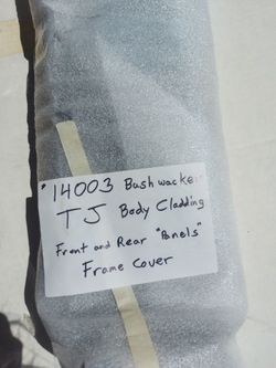 TJ TJ (bush wacker) body cladding front & rear "panels" Frame cover