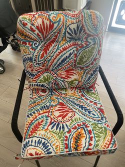 Outdoor Seat/Back Chair Cushion Tufted Pillow, Indoor Deep Seat Chair Cushion Set 19"x19"