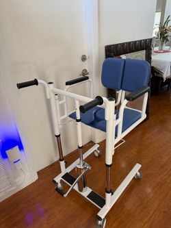 Adjustable Height Shower/Commode Transport Chair