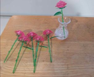 Crystal 3D Pink rose puzzle