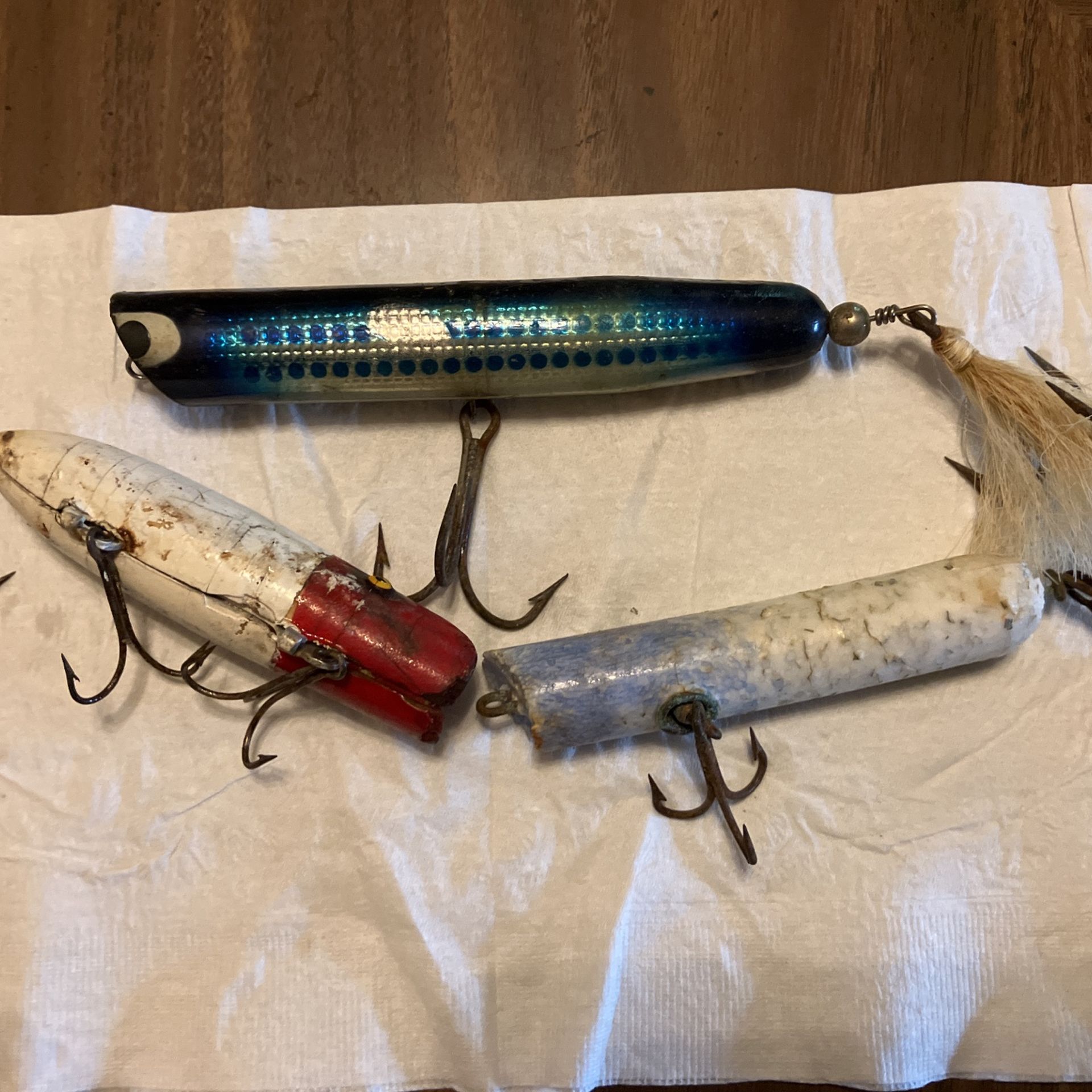 THREE VINTAGE SALT WATER LURES
