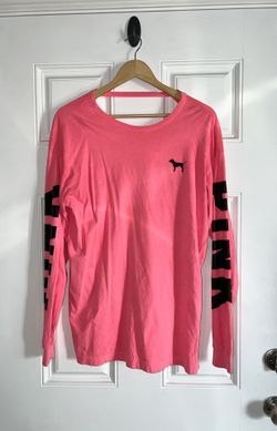Victoria’s Secret Pink Women’s Long Sleeve Open-Back Sweatshirt Oversized Size Small