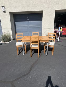Dining table with four chairs