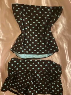Two piece summer polkadot outfit
