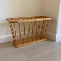 Vintage Wood Magazine Holder 