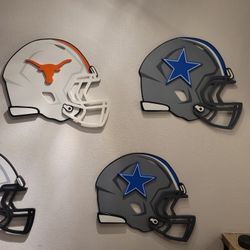 Handcrafted 1/2 Wood 2 Ft Wide Helmets. 