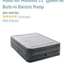 Intex Queen air mattress with built in pump