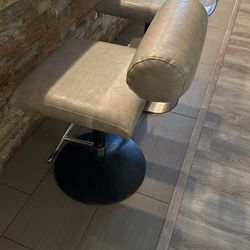 Adjustable Height Faux Leather Chair