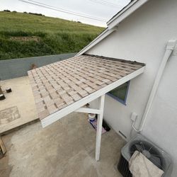 Wood Awning/ Pergola Shade With Shingles 10ft X10ft 