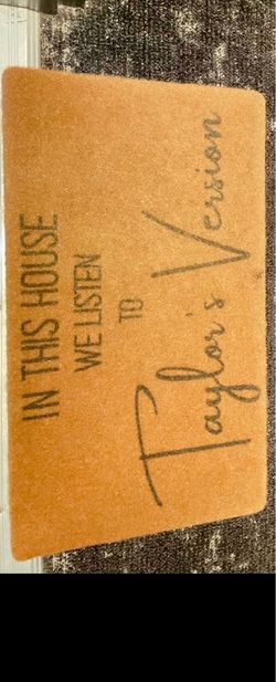 Taylor Swift themed doormat  $10  must sell by Aug 18