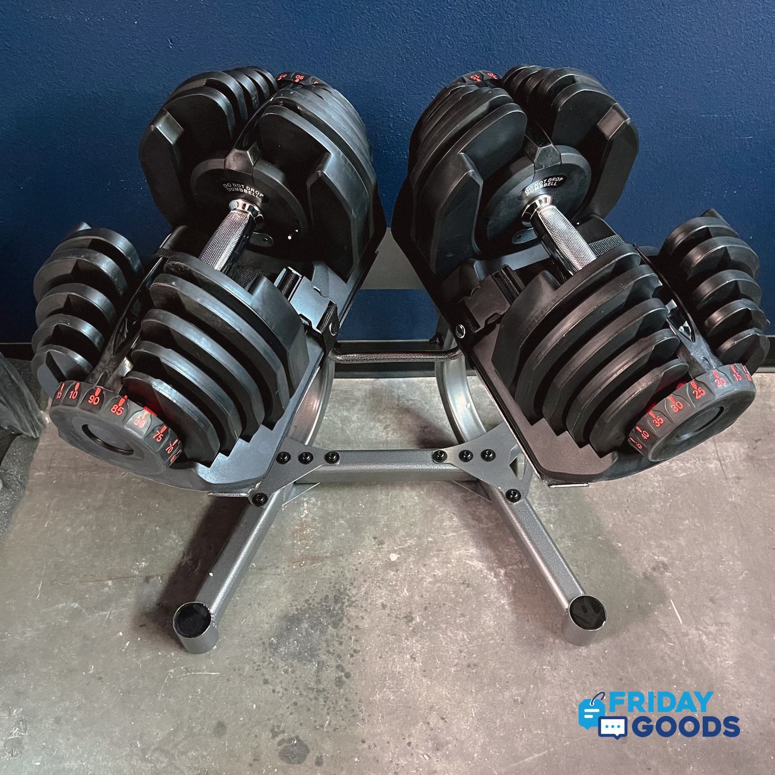 Brand New Pair 180 Lb (90x2) Adjustable Dumbbells + Stand Rack, Similar To Bowflex 1090 Gym Equipment (FREE DELIVERY )
