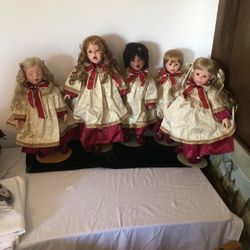 Vintage Hand Made Carol era Dolls 24”