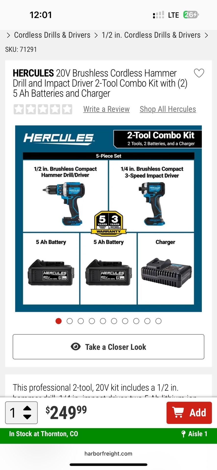 Hercules DrillSet Brushless