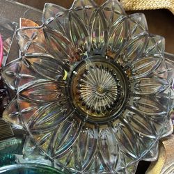 Vintage 1960’s "Petal Collection " smoke iridescent plate. 