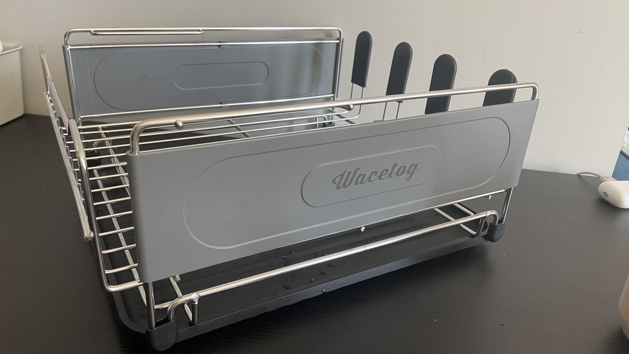 Kitchen Compact Space Saving, Dish Rack with Removable Flatware 15-Inch-by-13.25-Inch