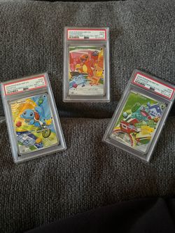 Pokemon collection slabs and booster box