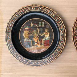Set Of Two Beautiful Unique Decorative Pharaonic Wall Plates  