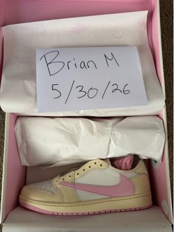 NEW - Travis Scott Jordan 1 Low - Shy Pink - Size 12
