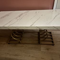 Marble top coffee table