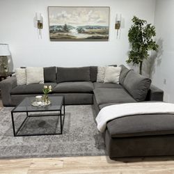 Living Spaces Utopia Cloud Sectional Couch - Delivery Available 