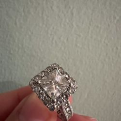 Diamond Platinum Engagement Ring - Size 5