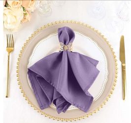 50 Purple Cloth Dinner Napkins