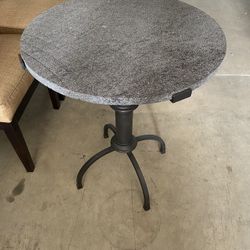 Gray Stone Side Table / Night Stand / Small Table / Tables / Plant Stand
