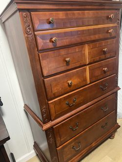 SOLID WOOD TALL DRESSER / CHEST