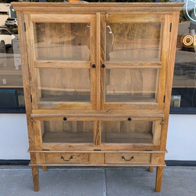 Mango And Glad Display Cabinet In Natural