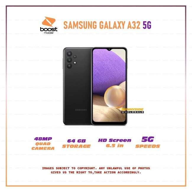 Brand New 64gb Samsung Galaxy A32 - Android ⚡ 5G Phone - BOOST MOBILE CARRIER