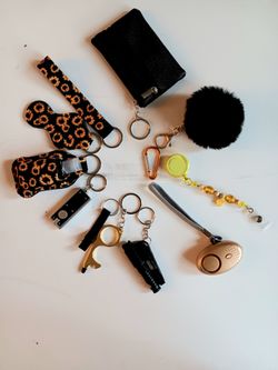 12pc Womens safety and survival keychain set
