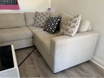 L shape couch clean