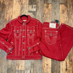 RARE SOLD OUT true Religion Jimmy Fleece Jacket Set With Pants Track Suit  •NEW •Jacket size: Medium  •Pants: 33 but fit oversized  •SOLD OUT LIMITED 