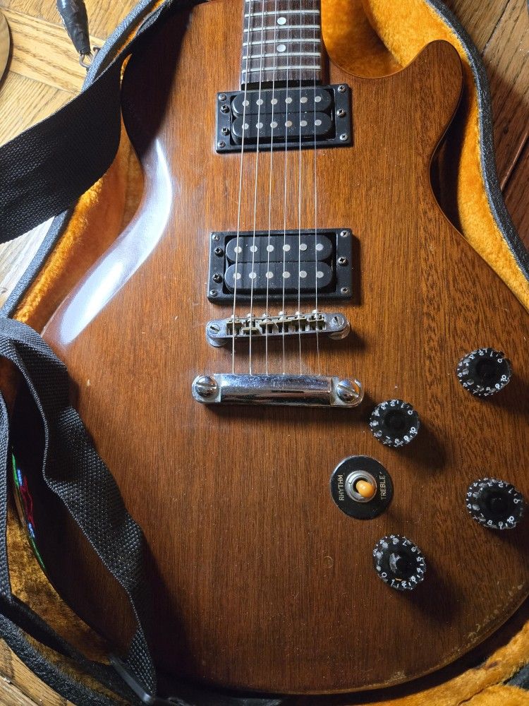 Vintage Lotus Natural  Solid Body Les Paul Guitar W/Hard Shell Case