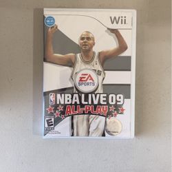 NBA Live 09: All-Play (Nintendo Wii, 2008) Complete w/ Manual NEW