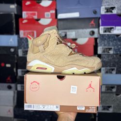 Jordan 6 “Cactus Jack Khahki” Size 9.5