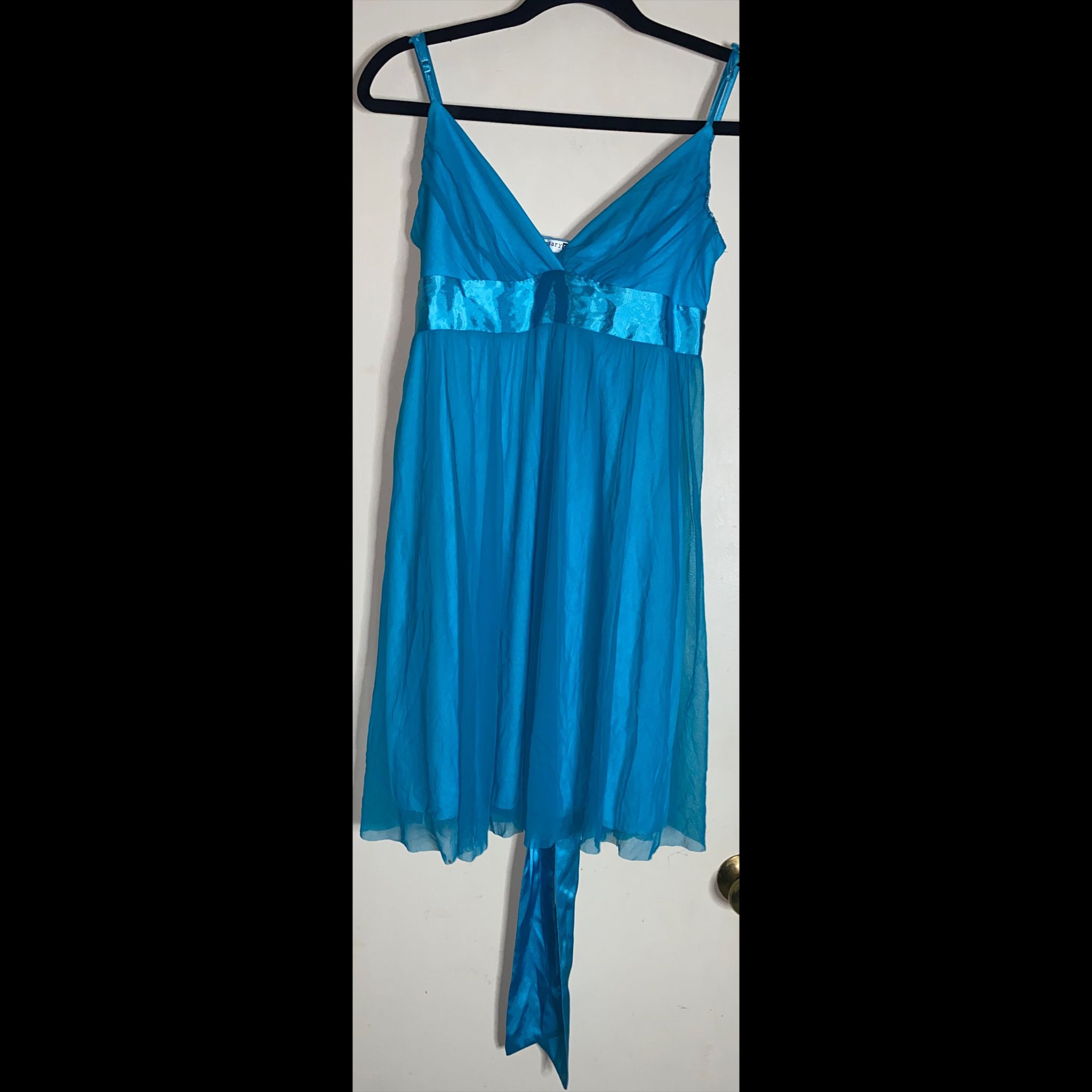 Necessary Objects Prom / Homecoming Aqua Blue Mini Dress Size Large