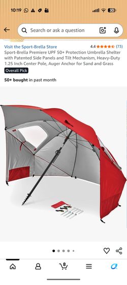 Sport-Brella XL Premiere UPF 50+ Protection Umbrella Shelter