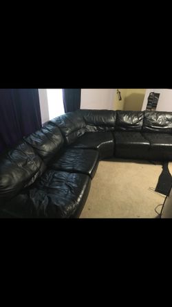 3 piece leather sectional couch set
