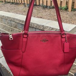 Pink coach handbag