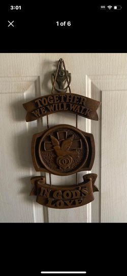 Vintage “Together we walk In God’s Love” Triple Resin Hanging Plaque