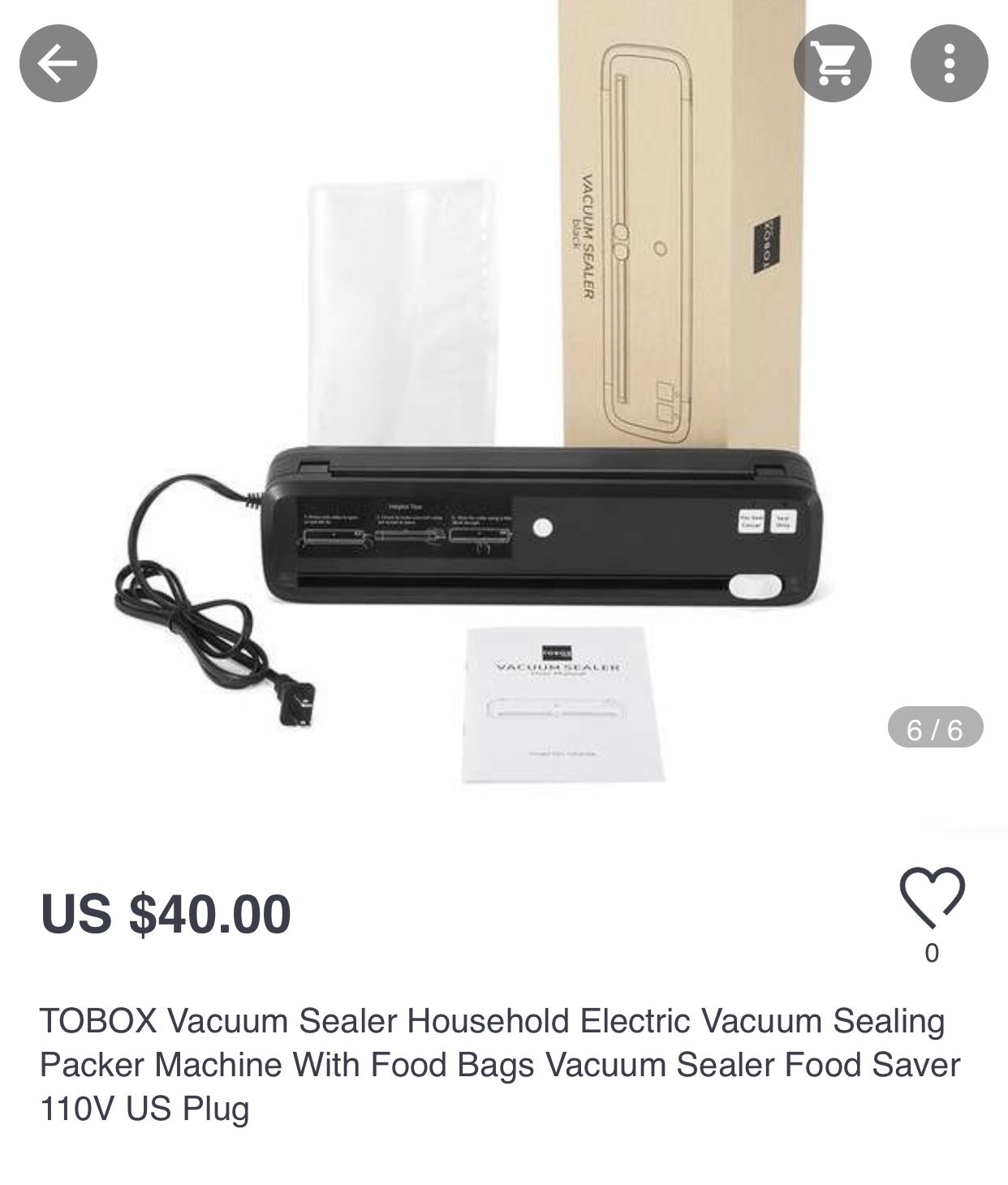 Food saver . Vacuum sealer