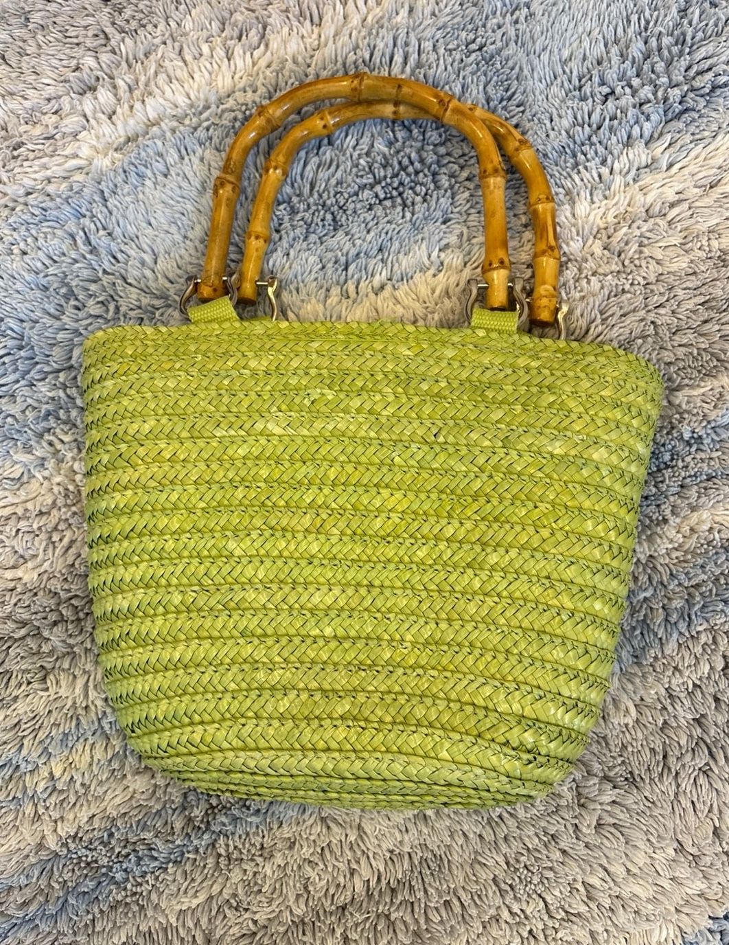 Lime Green Mini Straw Purse
