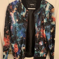 Outer space bomber jacket