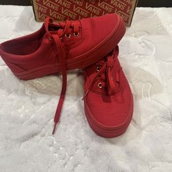 Vans Era Shoe Gold Mono Crimson Red Low Top WOMENS SZ 6/ MENS 4.5 