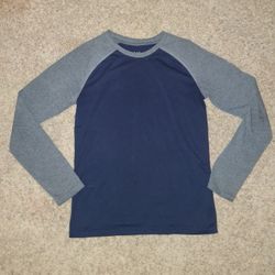 George Long Sleeve Shirt Size XS Navy and Grey