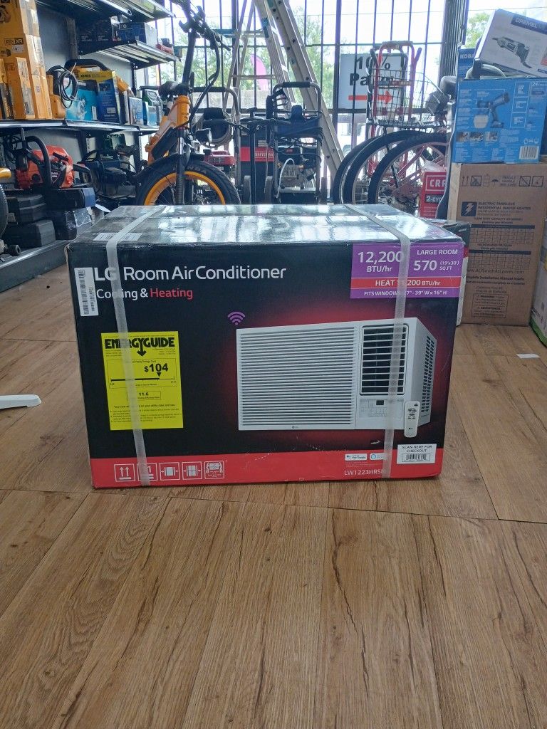 LG LW1223HRSM12,200 BTU Smart Wi-Fi Enabled Window Air Conditioner, Cooling & Heating
