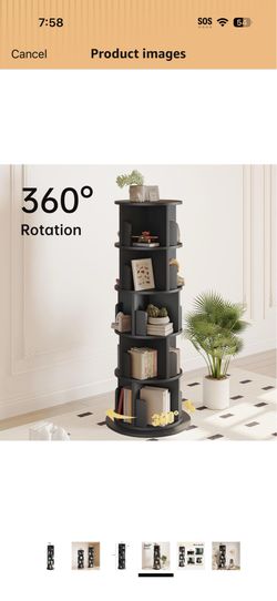 360 rotating bookshelf