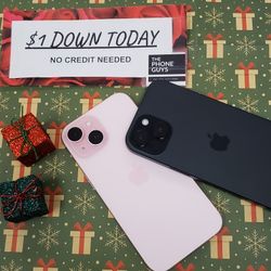 Apple IPhone 15 Unlocked For All Carriers - $1 Down Today - NO CREDIT Needed