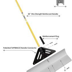 The Snowplow The Original Snow Pusher Wide Model 48 inch scoop  New in Box 